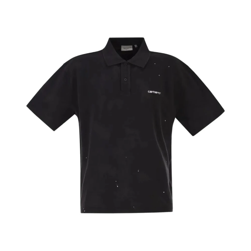 Carhartt Wip Men's Black Painter Polo - Polo Shirts - S - Tops