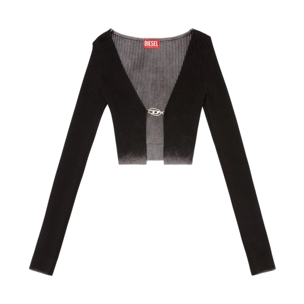 Diesel Women's Black Cardigans,, Knitwear For Aw24 Medium