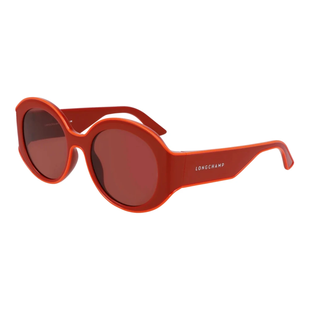 Longchamp Unisex Red Round Sunglasses - Sunglasses - 53 Mm - Accessories