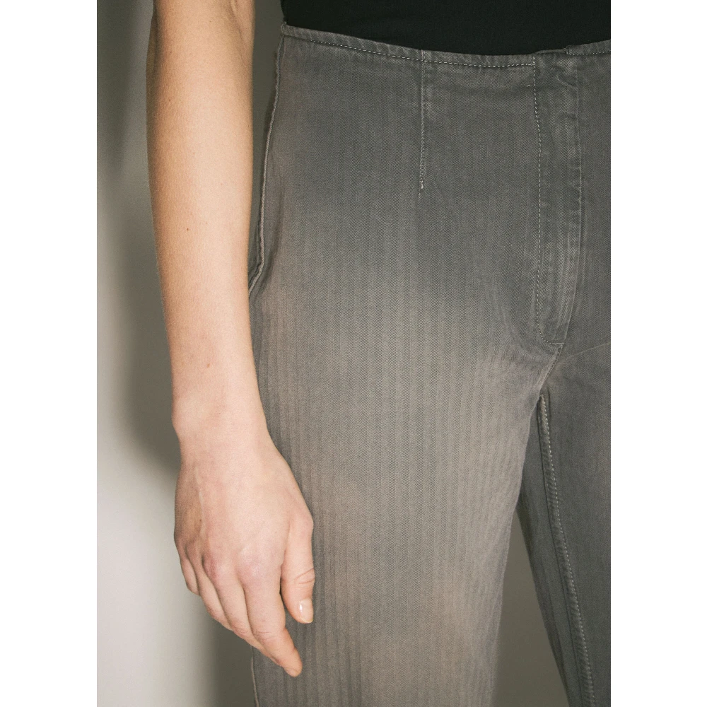 Our Legacy Vervaagde Biker Broek Gray Dames