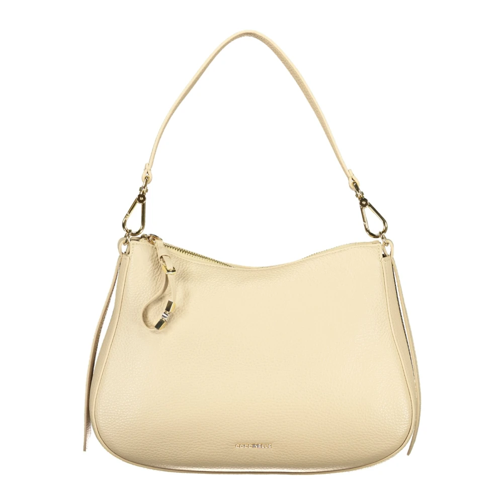 Coccinelle , Shoulder Bags, Female, Beige, One Size, Pebbled Leather Shoulder Bag - Image 3