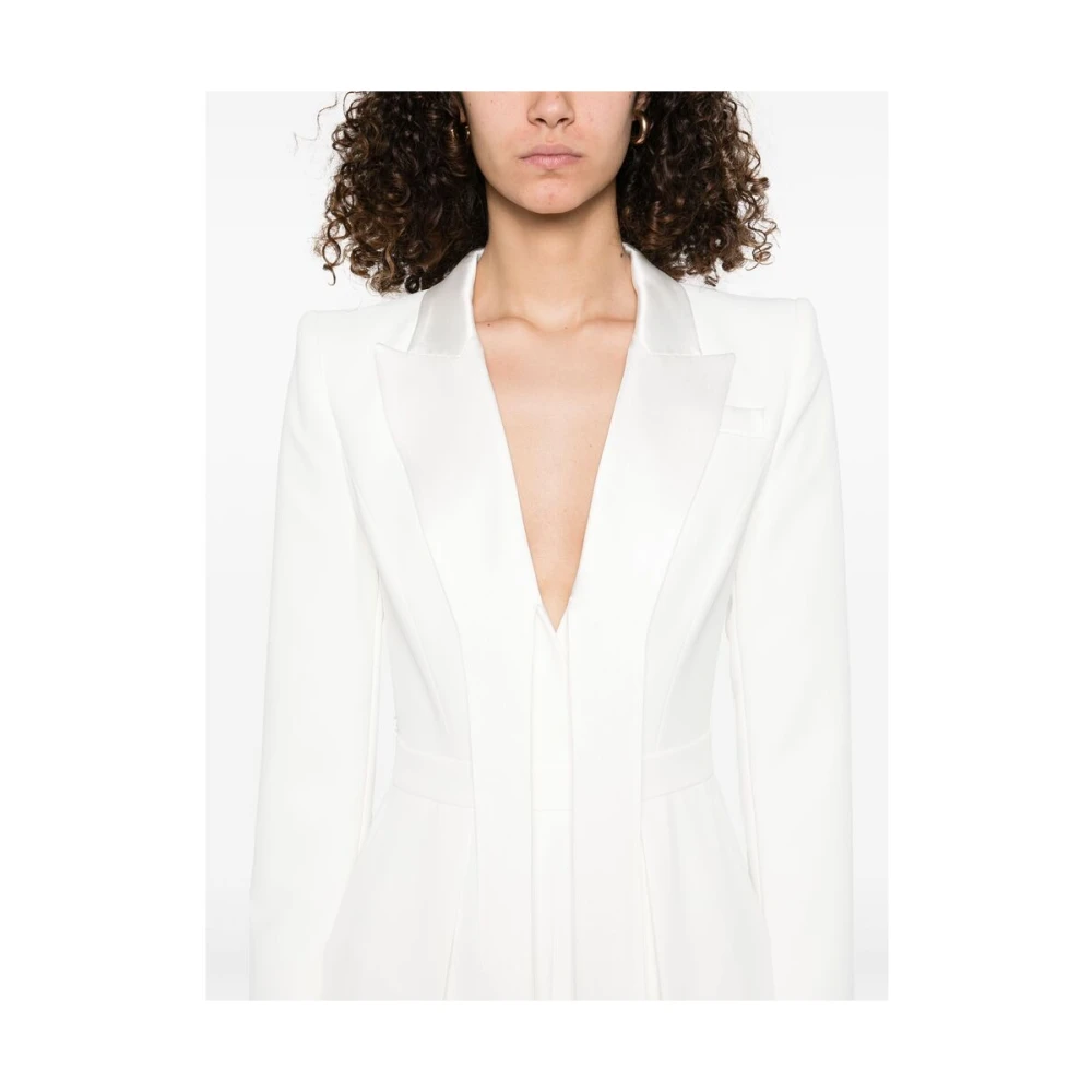 Elisabetta Franchi Witte Jumpsuit met Achterritssluiting White Dames