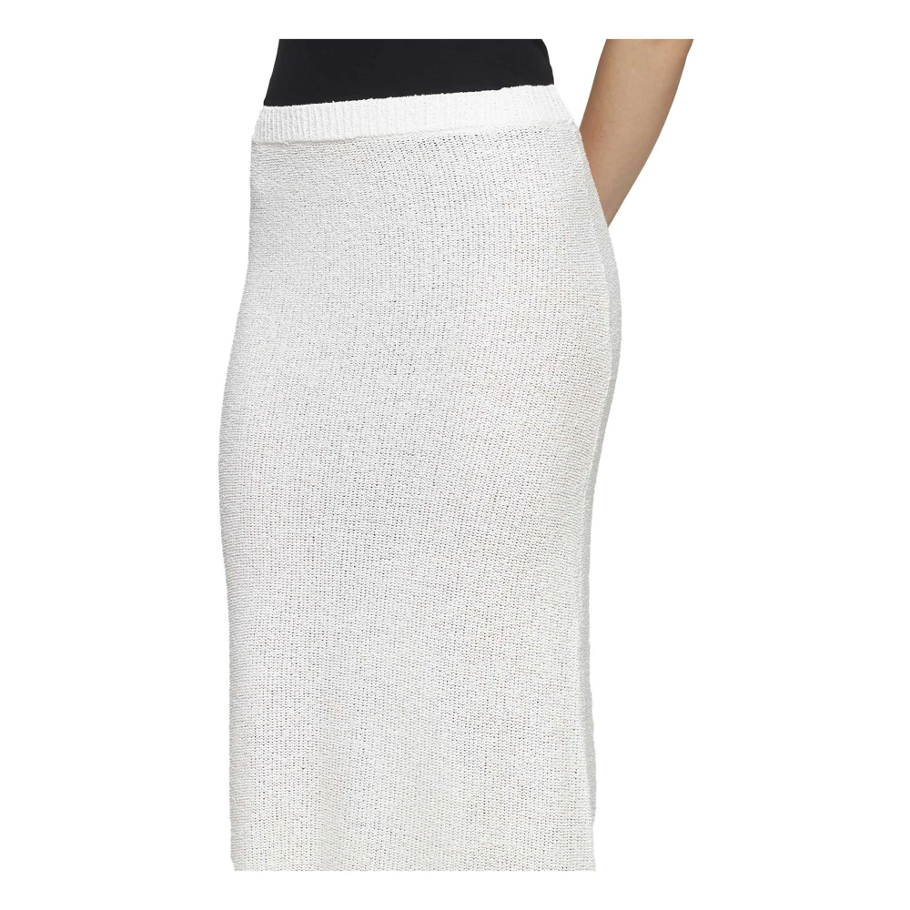 TotêMe Witte Boucle Gebreide Rok White Dames