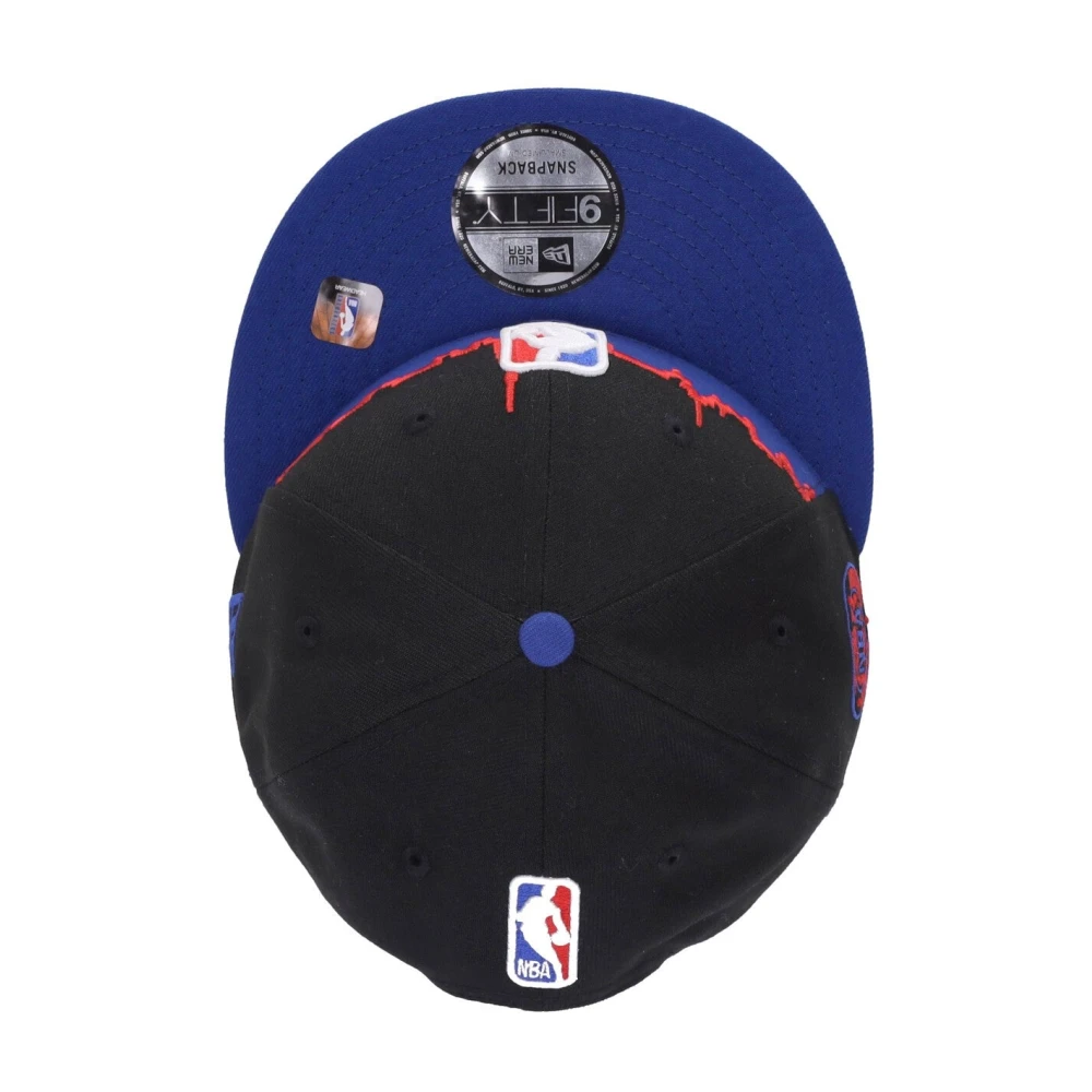 new era NBA Logo Flat Brim Cap Zwart Multicolor Heren