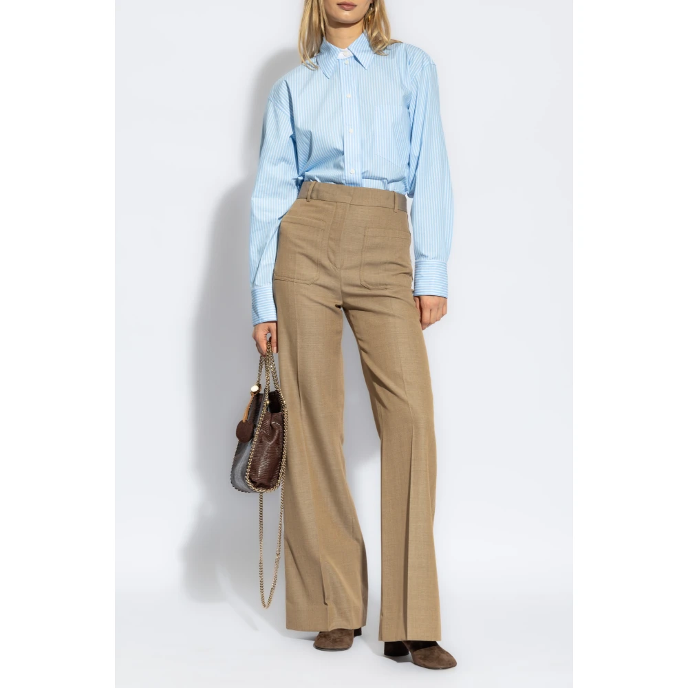 Victoria Beckham Gestreept patroon overhemd Blue Dames