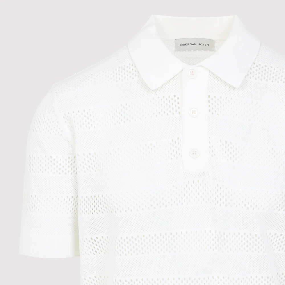 Dries Van Noten Witte Mercy Polo Shirt White Heren