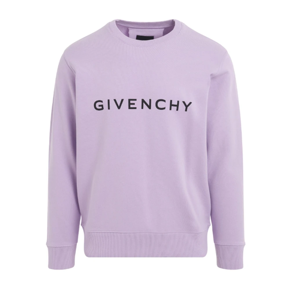 Givenchy Lila Katoenen Sweatshirt met Logodetail Purple Heren