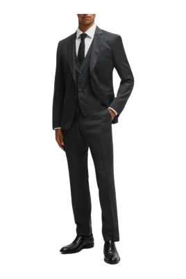 Elegant Svart Hem Vest Set