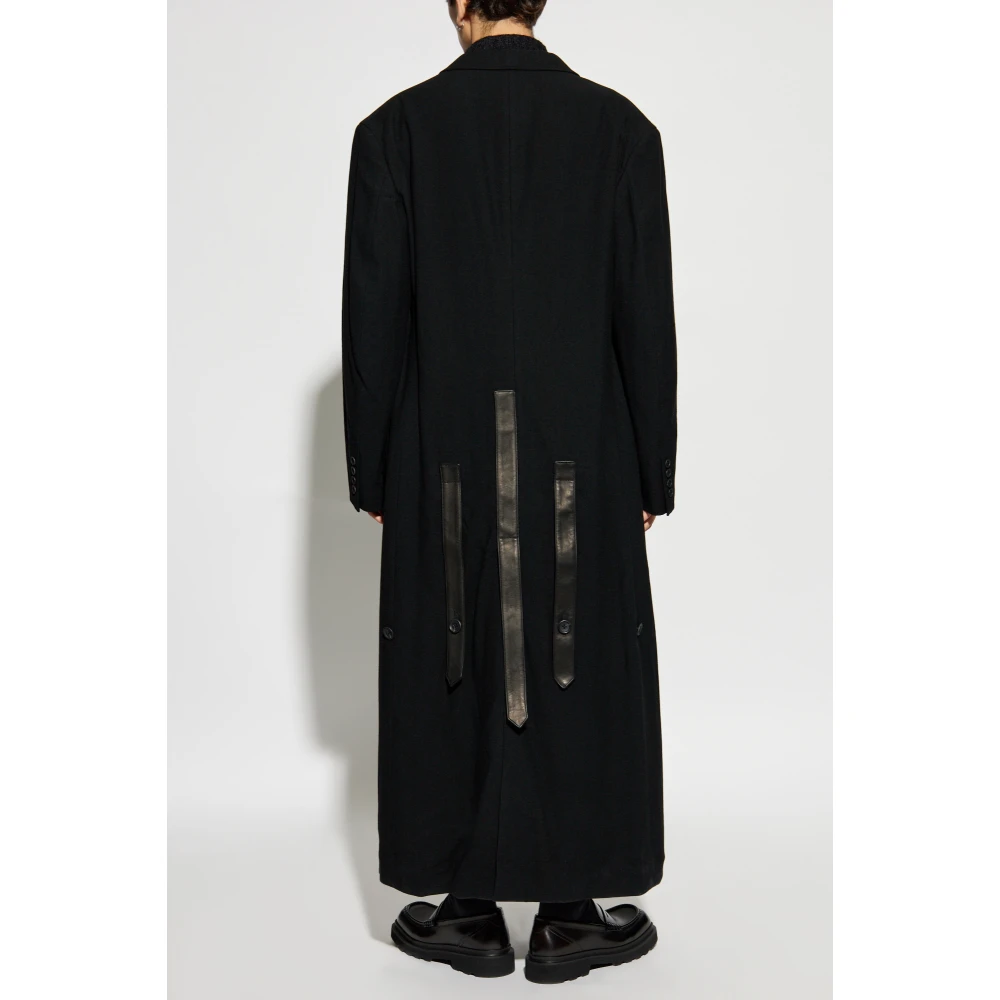 Y-3 Wollen jas Black Heren