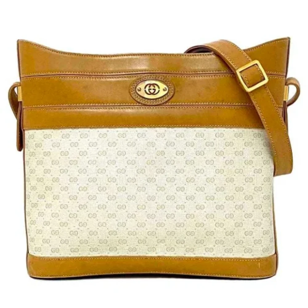Gucci Vintage Pre-owned Plastic shoulder-bags Beige Dames