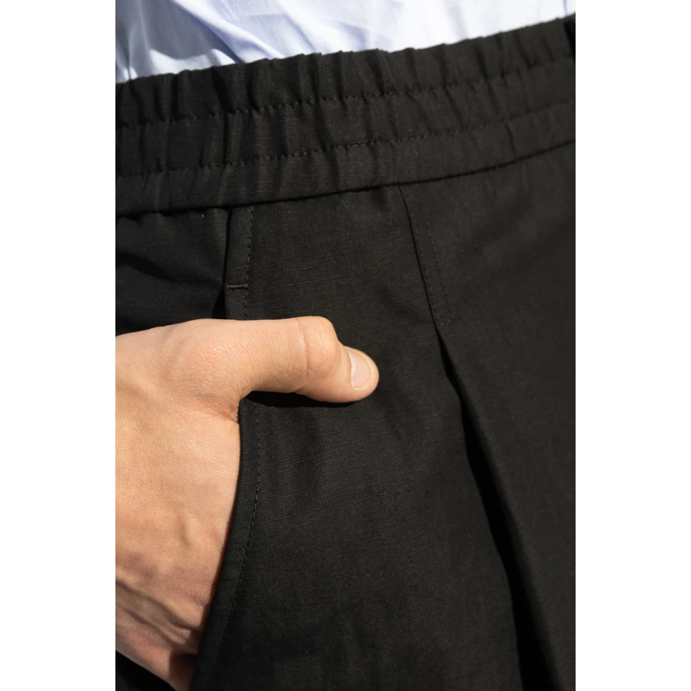 Giorgio Armani Wijde broek Black Heren