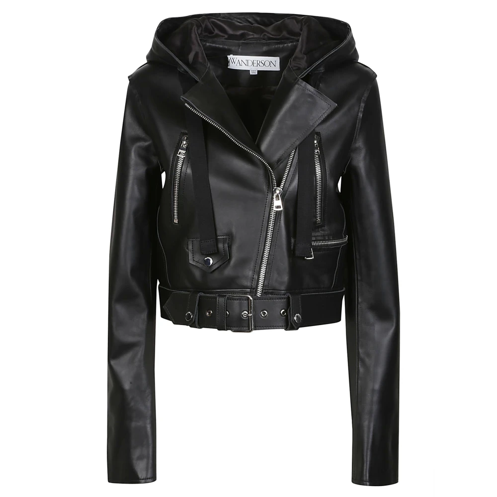 JW Anderson Leather Jackets Black Dames