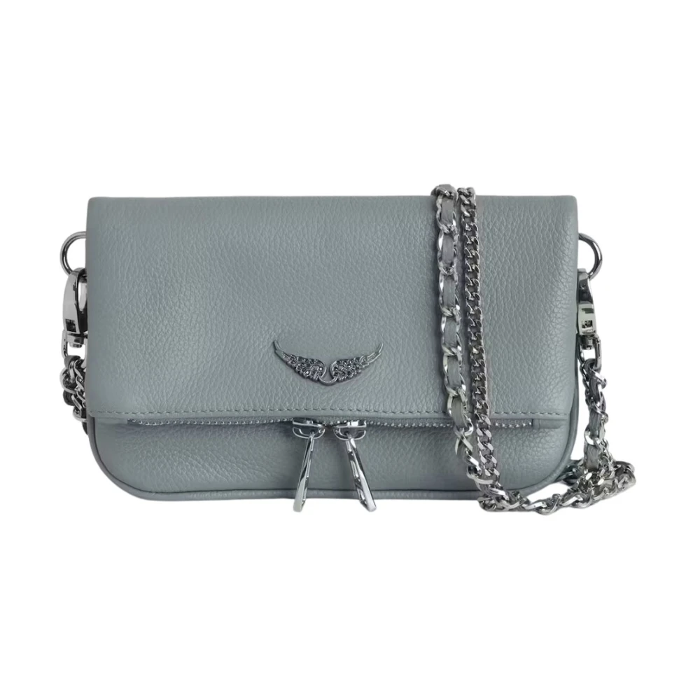 Zadig & Voltaire Rock Nano Handtas met Strass Vleugels Blue Dames