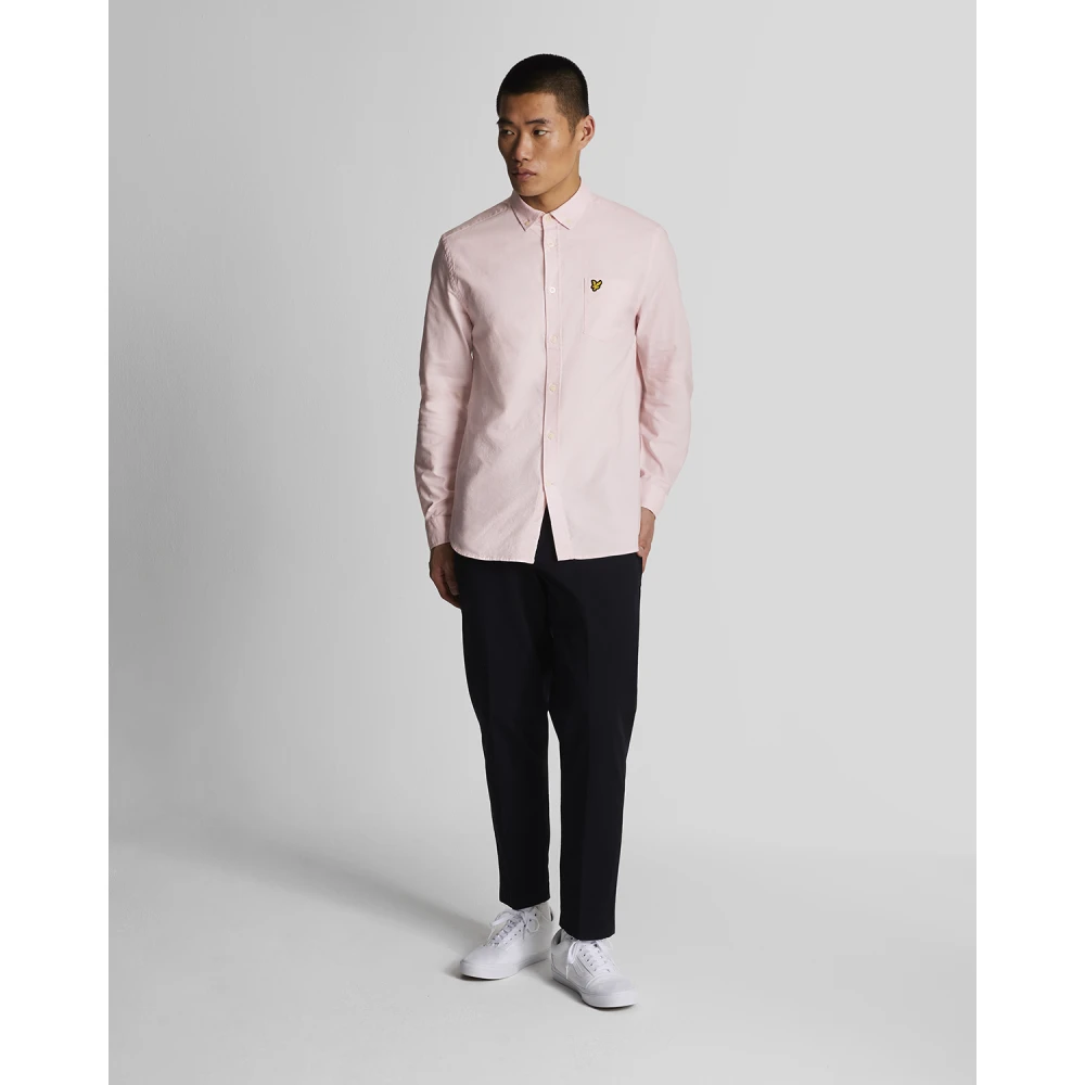 Lyle & Scott Lichtgewicht Oxford Overhemd Regular Fit Pink Heren