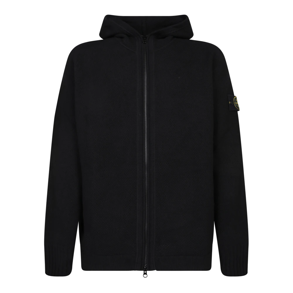 Stone Island Stijlvolle hoodie met logo-accent Black Heren
