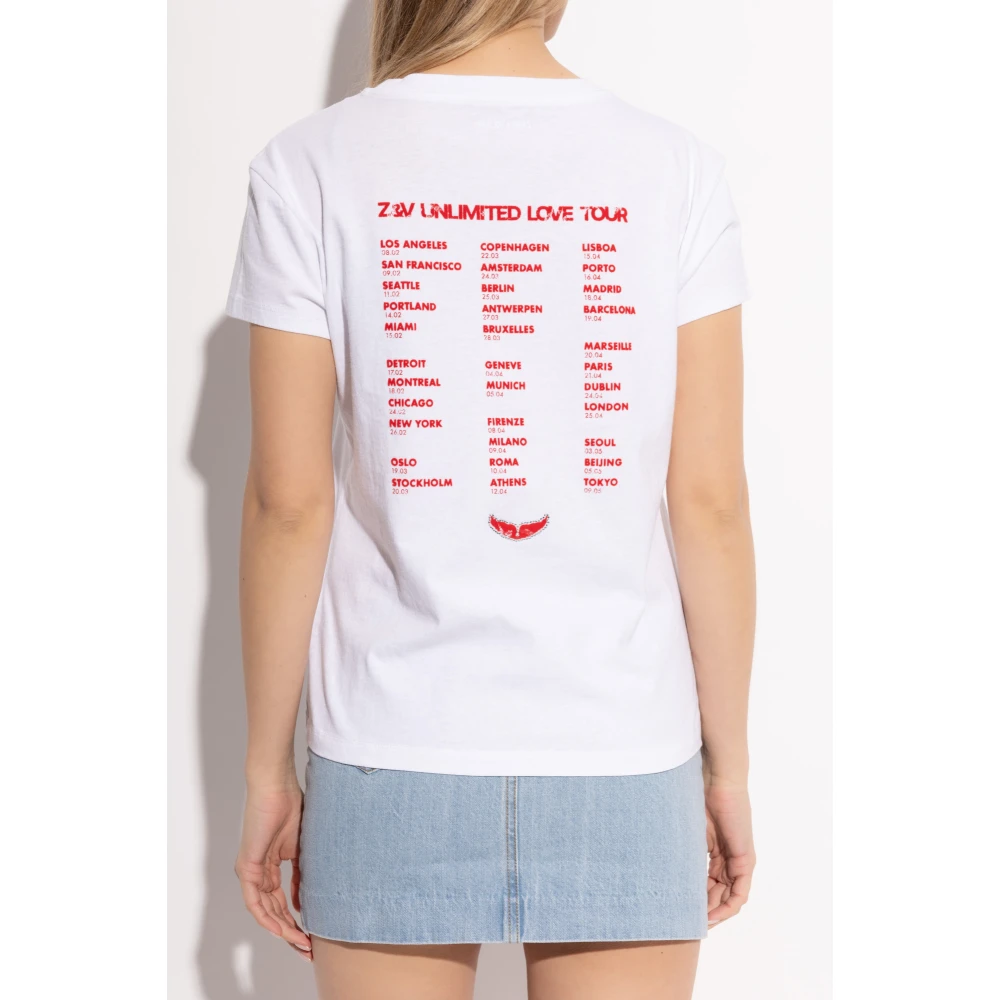 Zadig & Voltaire T-shirt Walk White Dames