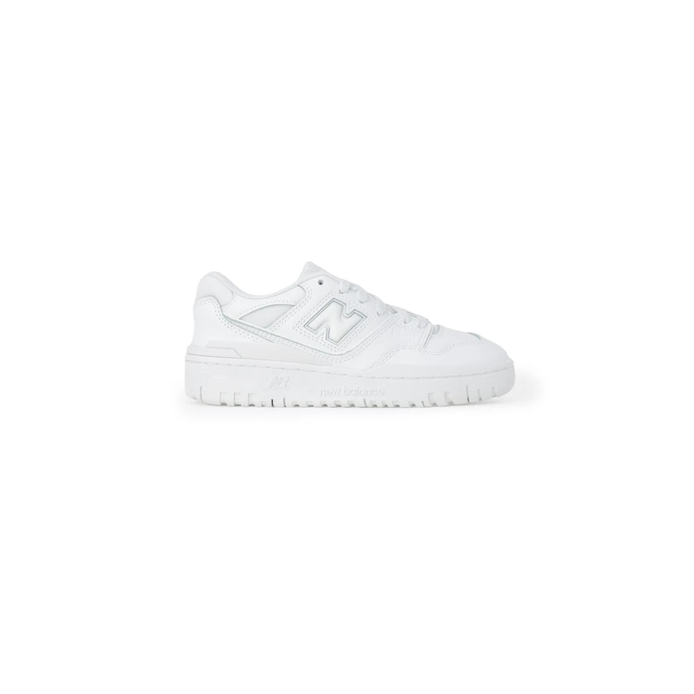 New Balance Witte Leren Slip-On Sneakers met Veters Dames Schoenen