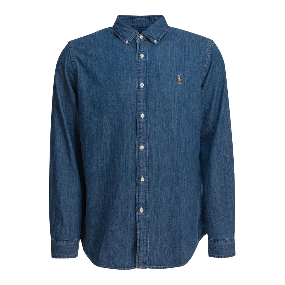 Polo Ralph Lauren Men's Blue Custom Fit Denim Shirt