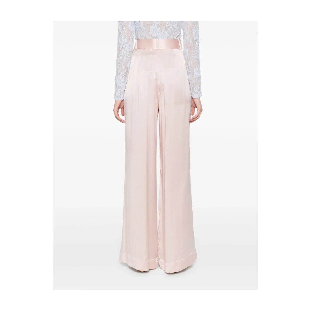 Zimmermann Beige Zijden Palazzo Broek Pink Dames