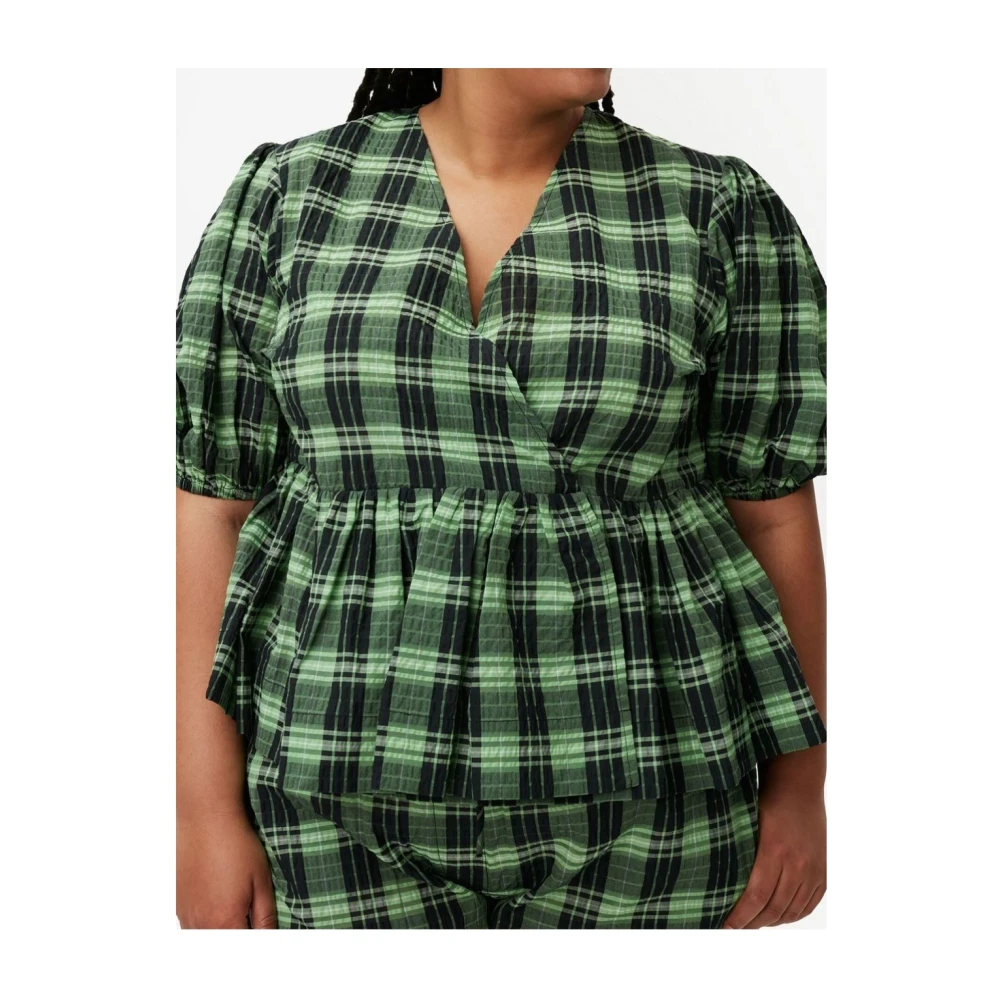 Ganni Blouses Shirts Green Dames
