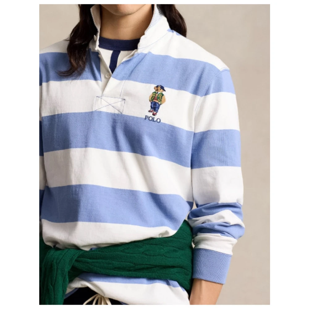 Polo Ralph Lauren Rugby Polo Bear Longsleeve Shirt Blue Heren