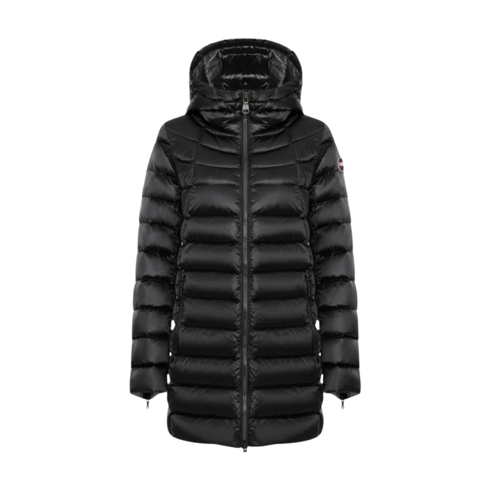Colmar Zwarte Donsjas met Vaste Capuchon Black Dames