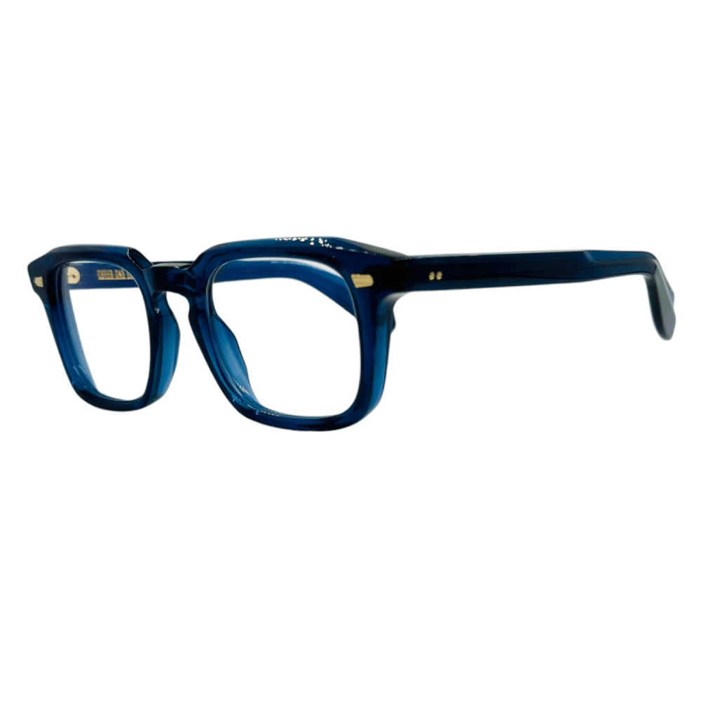 Cutler And Gross Handgemaakte Vierkante Frame Blauwe Kristal Bril Blue Unisex