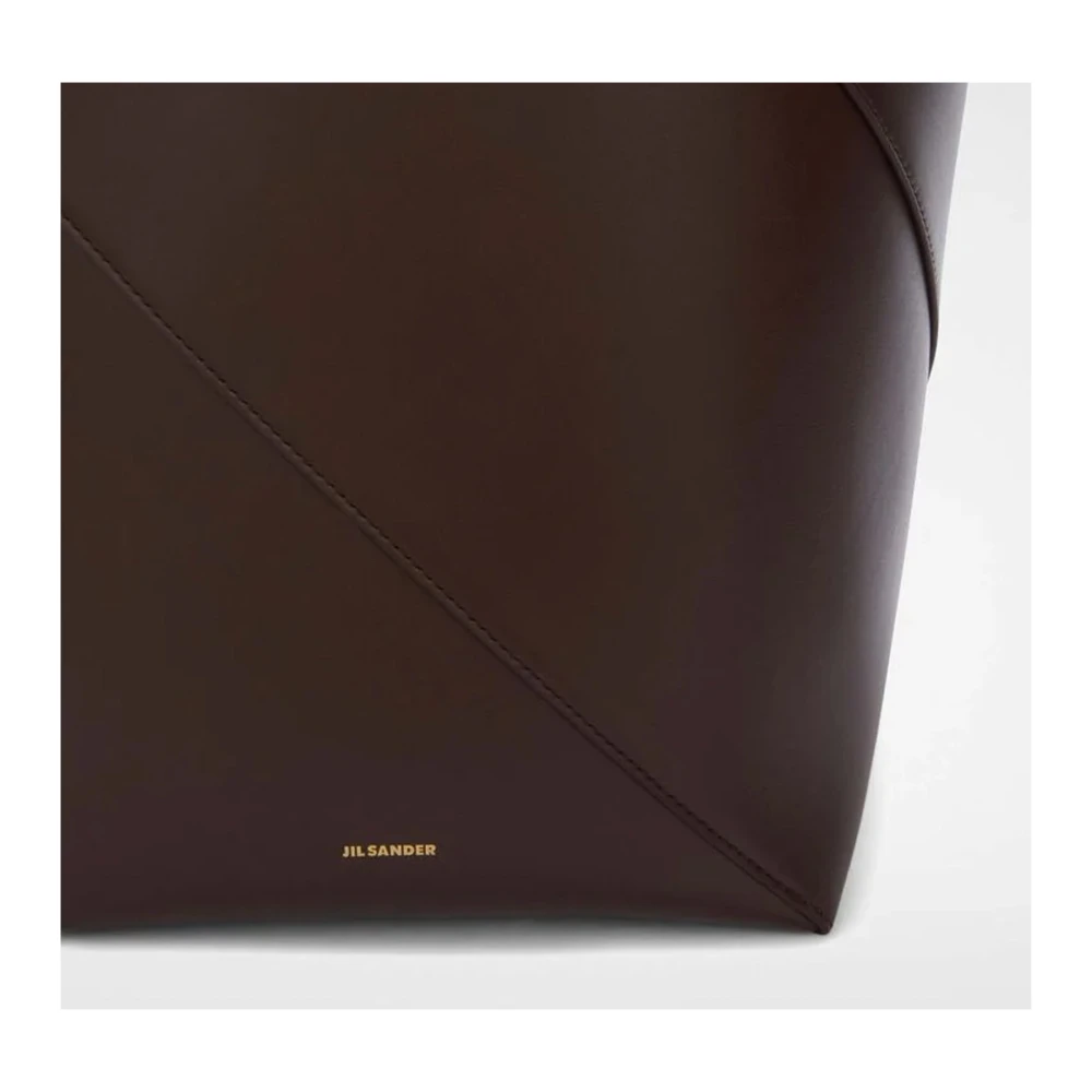 Jil Sander Donkerbruine leren tas Brown Dames