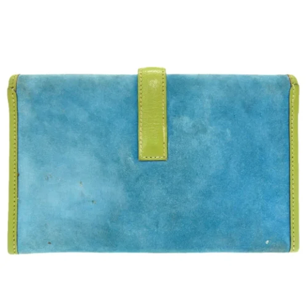 Hermès Vintage Pre-owned Fabric clutches Blue Dames