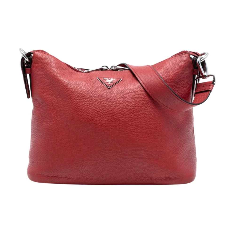 Prada Vintage Women's Red Pre-Owned Shoulder Bag
