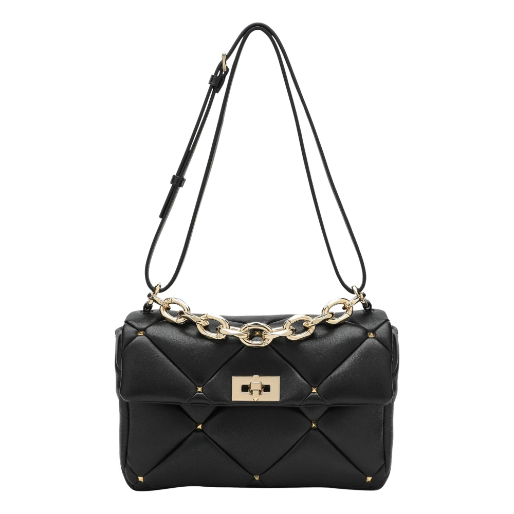 Valentino Garavani Stijlvolle Roman Stud Schoudertas Black Dames