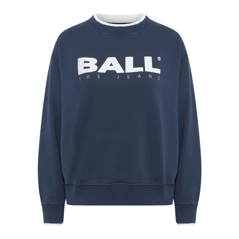 Ball Sportieve Black Iris Sweatshirt Basimona Stijl Blue Dames