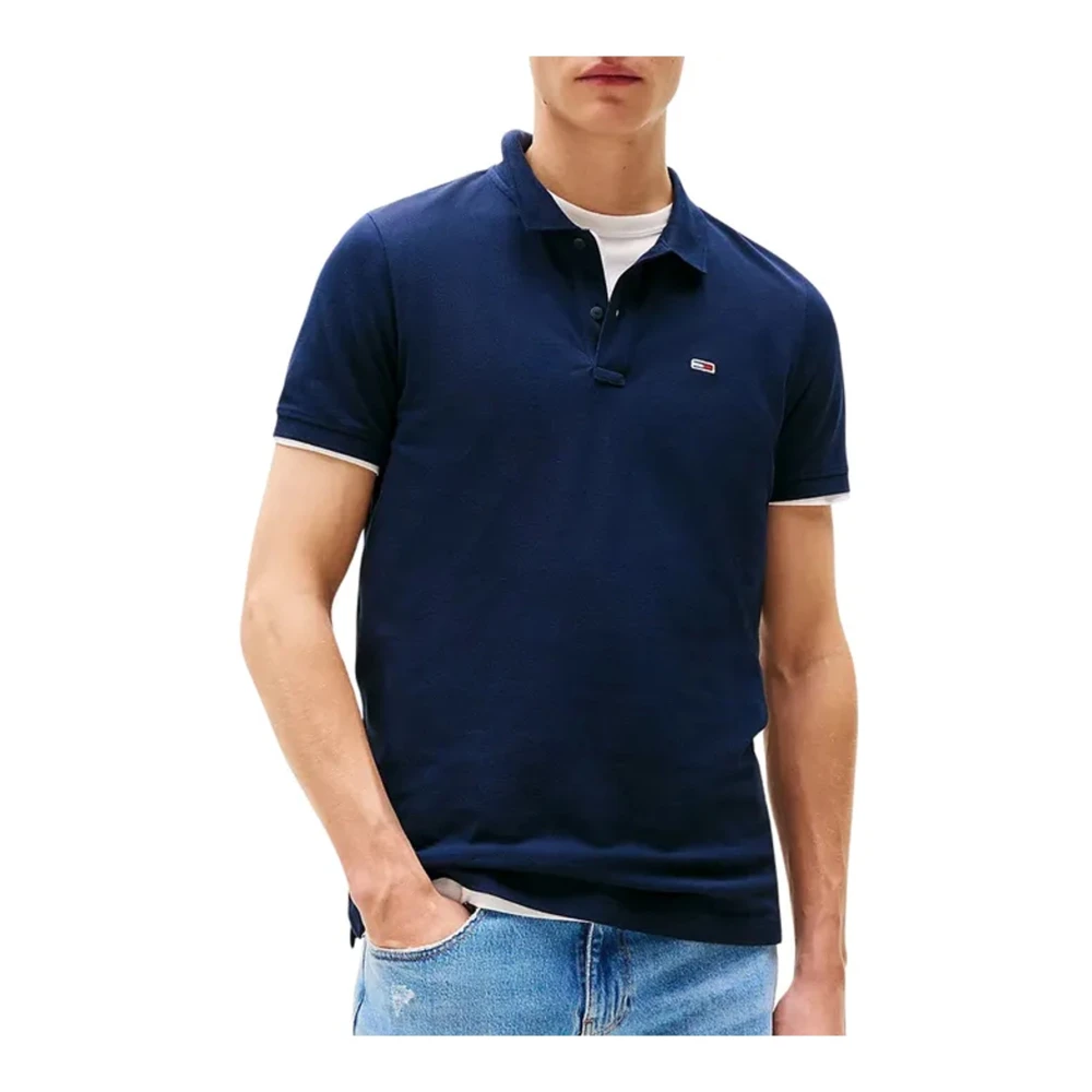 Tommy Jeans Blauw Regular Fit Polo Shirt Blue Heren