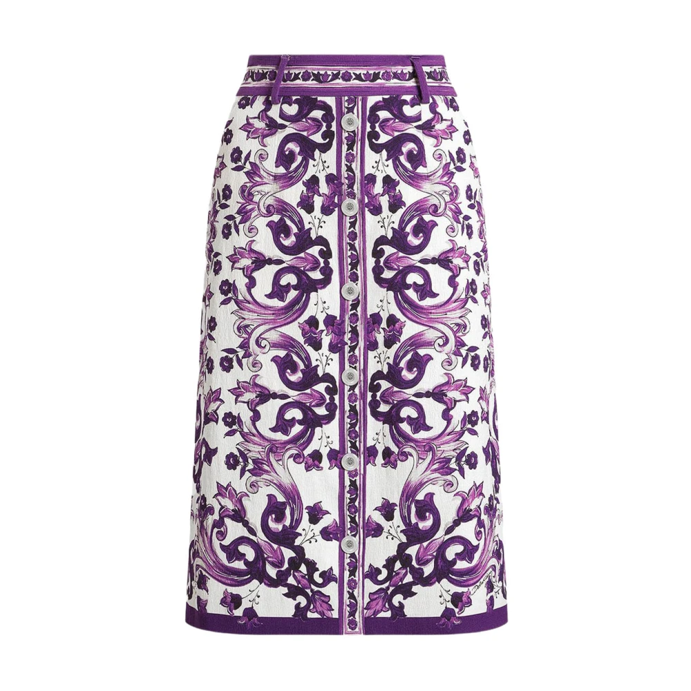 Dolce & Gabbana Multicolor Midi Skirts, Female, S, Midi Skirt