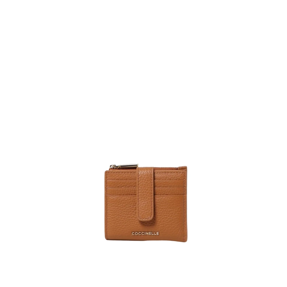 Coccinelle Women's Brown Wallets & Cardholders, One Size, Elegant Leather Zip Wallet