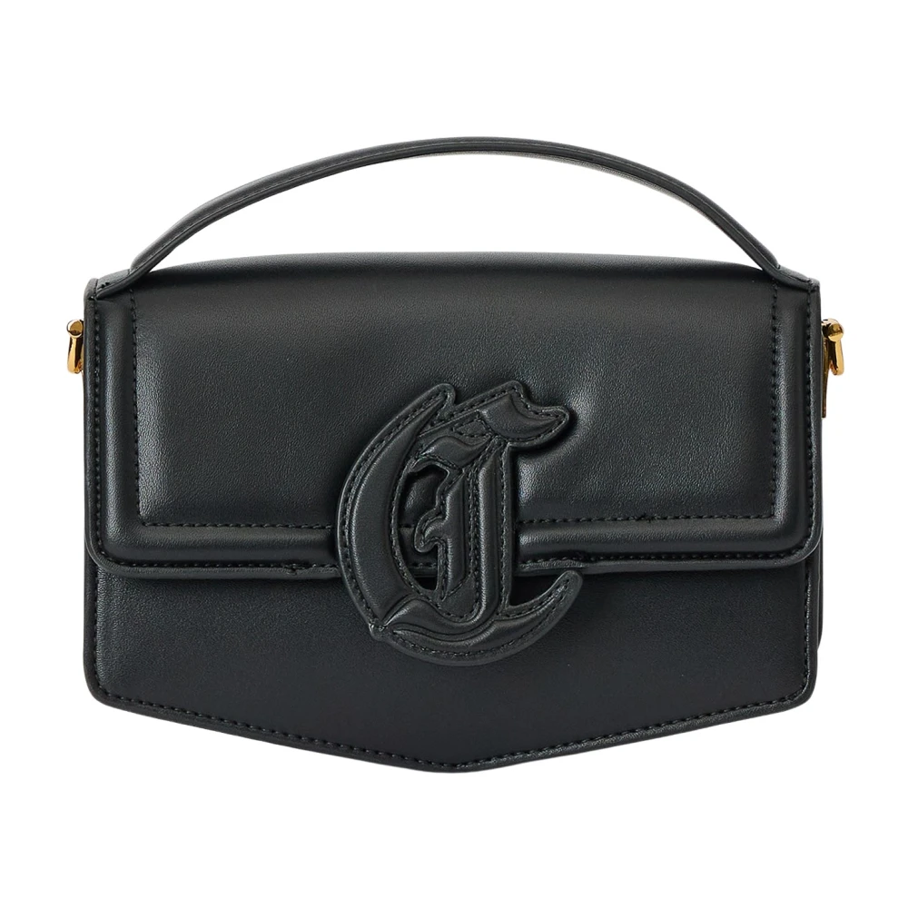 Just Cavalli Logo clutch tas in zwart hars Black Dames