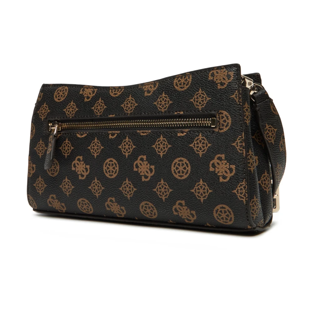 Guess Monogram Schoudertas Bruin Logo Brown Dames