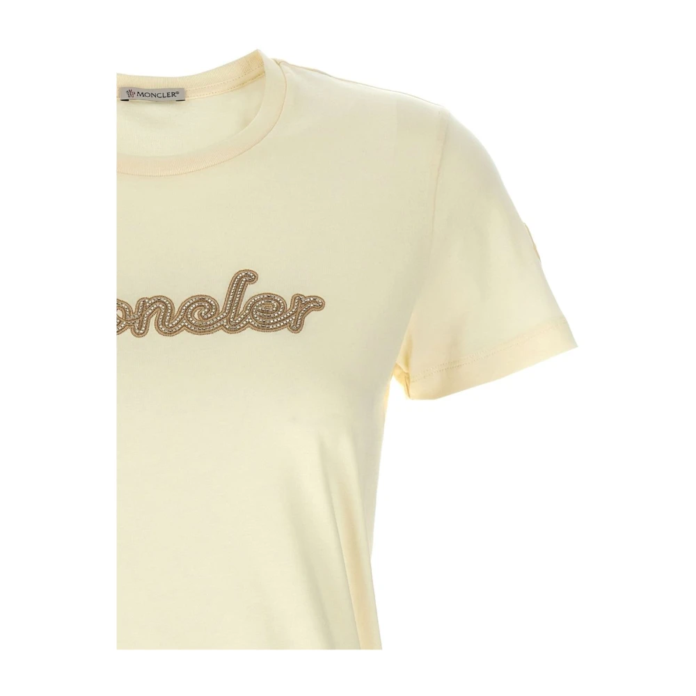 Moncler Natuurlijke T-shirts en Polos Beige Dames