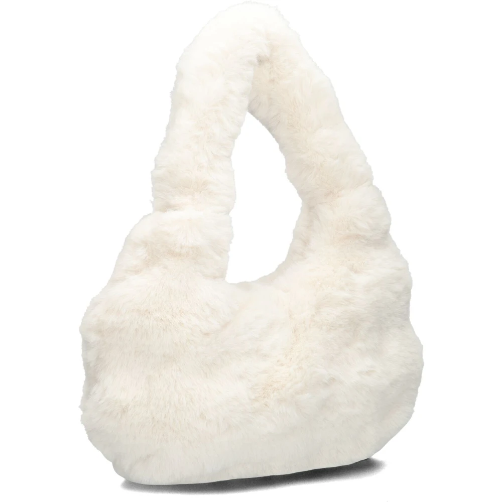 Unisa Witte Faux Fur Schoudertas Zidun White Dames