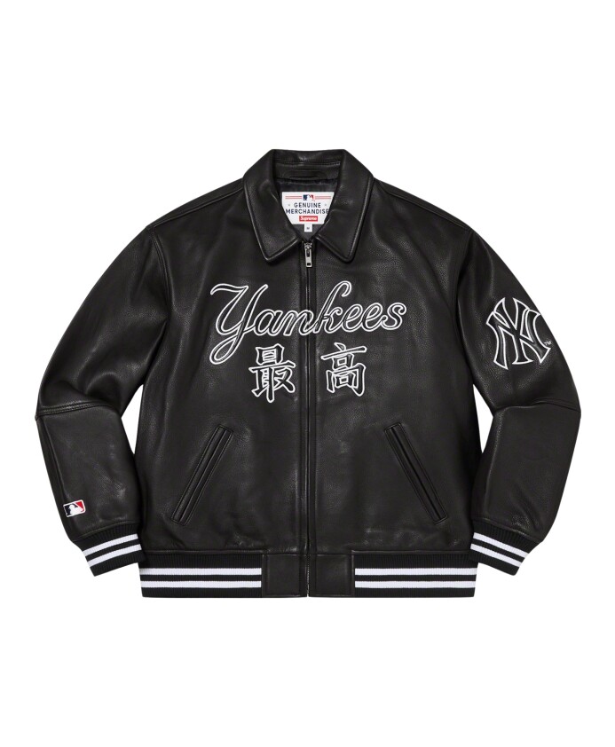 Limited Edition Leather Varsity Jacket Black | Supreme | Bomber 