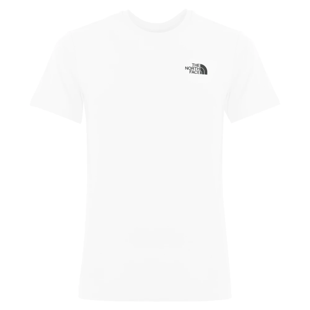 The North Face Witte T-shirt met Hart Logo Print White Heren