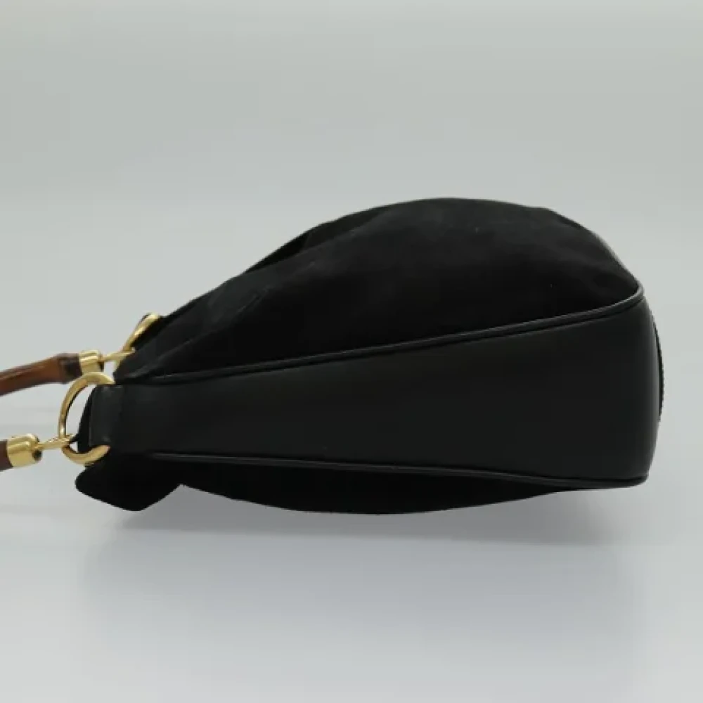 Gucci Vintage Pre-owned Suede handbags Black Dames