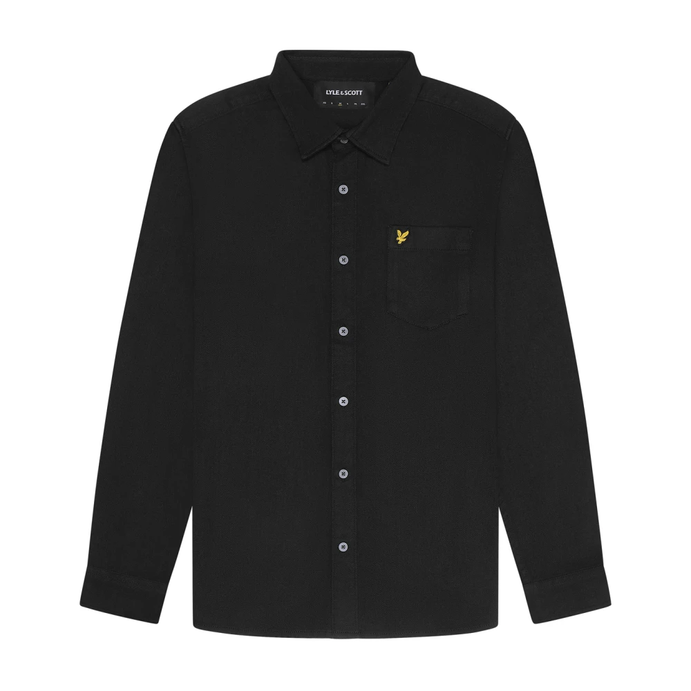 Lyle & Scott LS Geweven Shirts Wol Twill Overshirt Black Heren