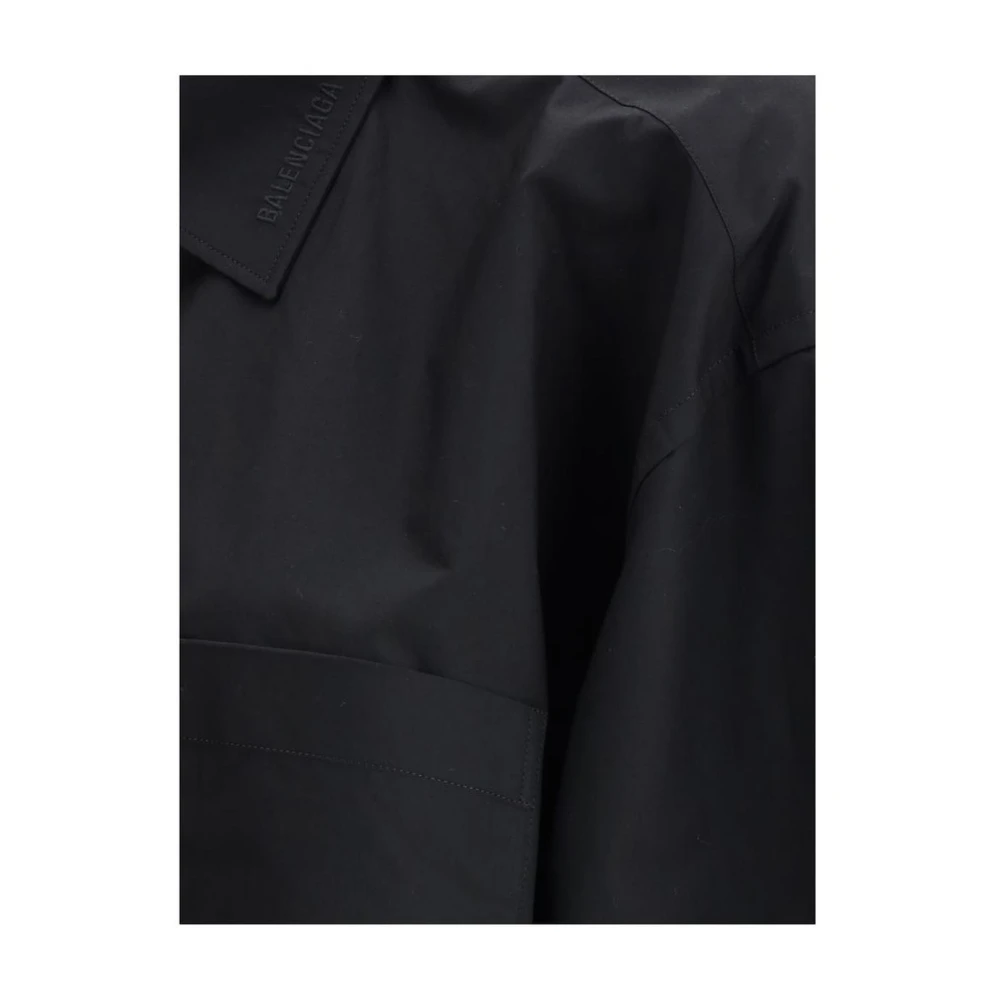 Balenciaga Monogram Swing Shirt met Welt Zak Black Dames