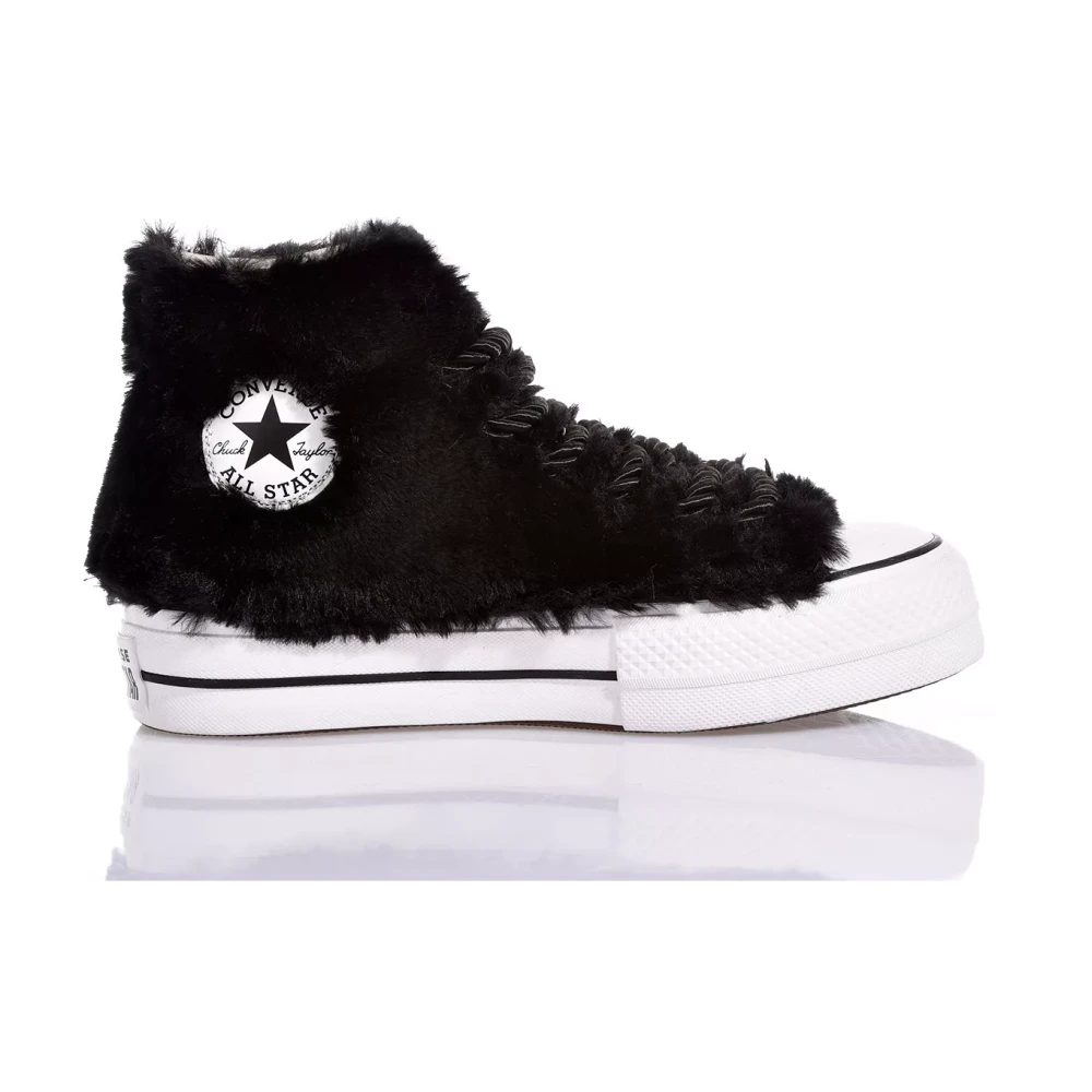 Converse Svarta Platform Sneakers för Kvinnor Black, Dam