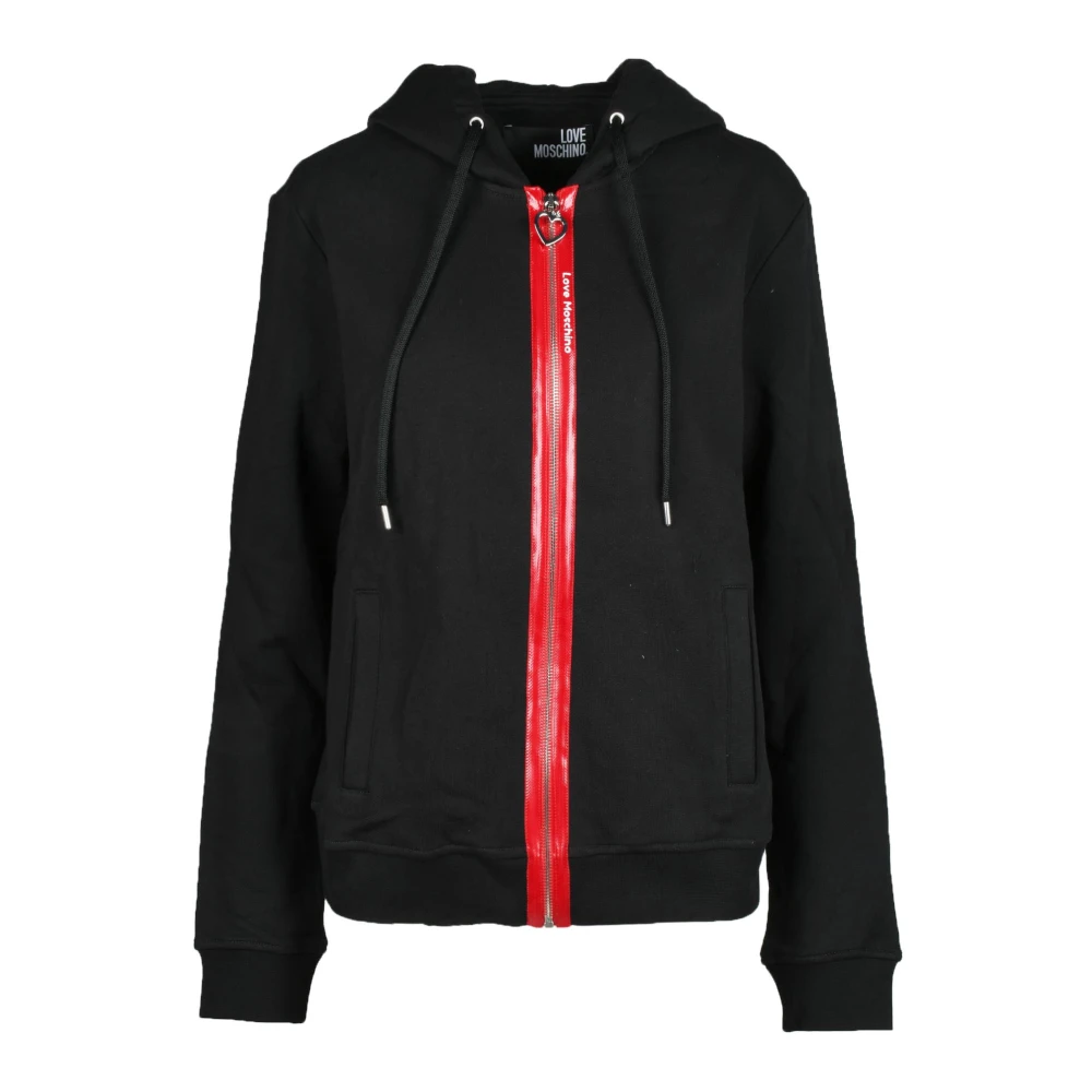 Love Moschino Katoenen Gebreide Trui Black Dames