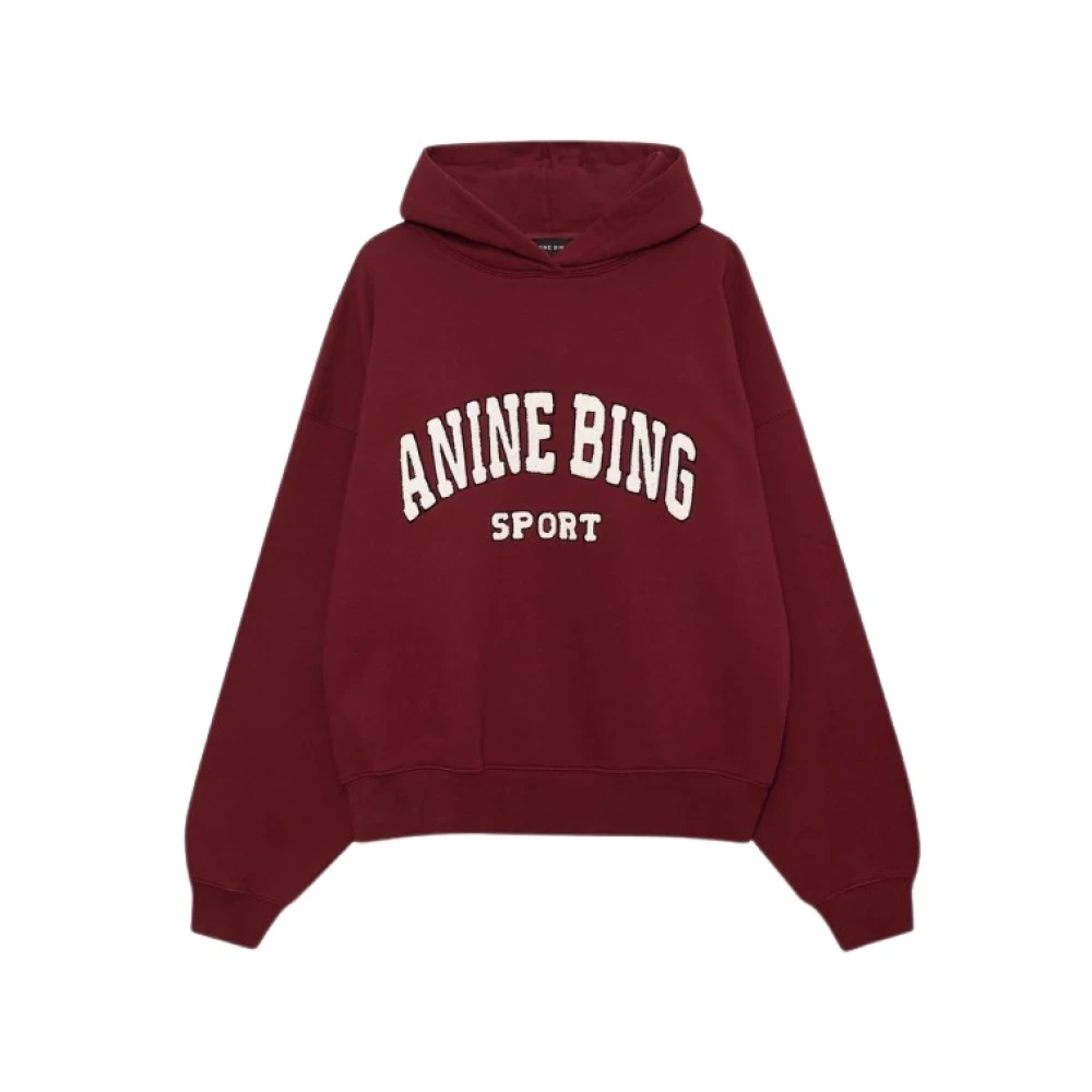 Anine Bing Rode Hoodie Sport Alec Red Dames