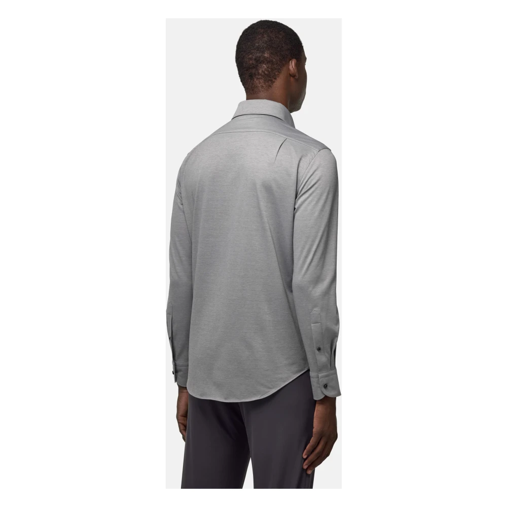 Boggi Milano Regular Fit Japans Jersey Poloshirt Beige Heren