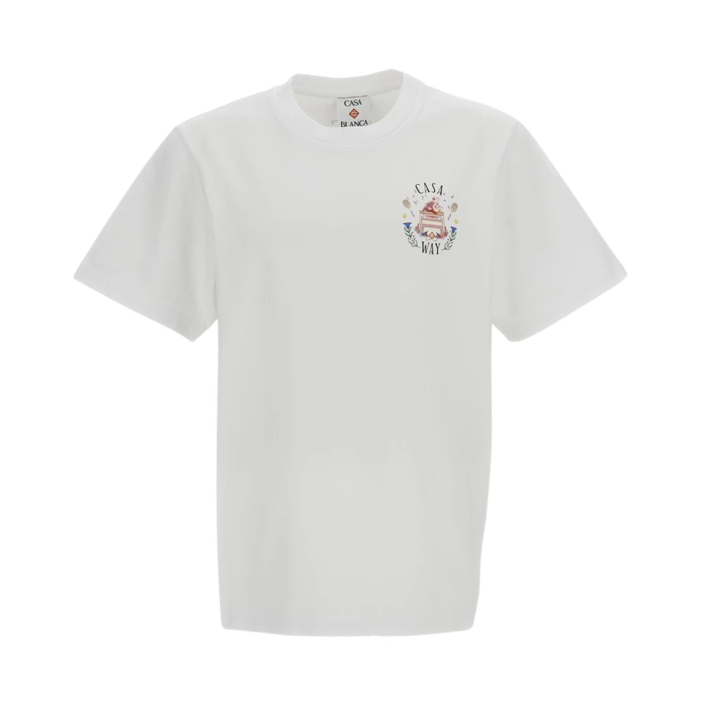 Casablanca Men's White Classic T-Shirt - T-Shirts - M - Tops
