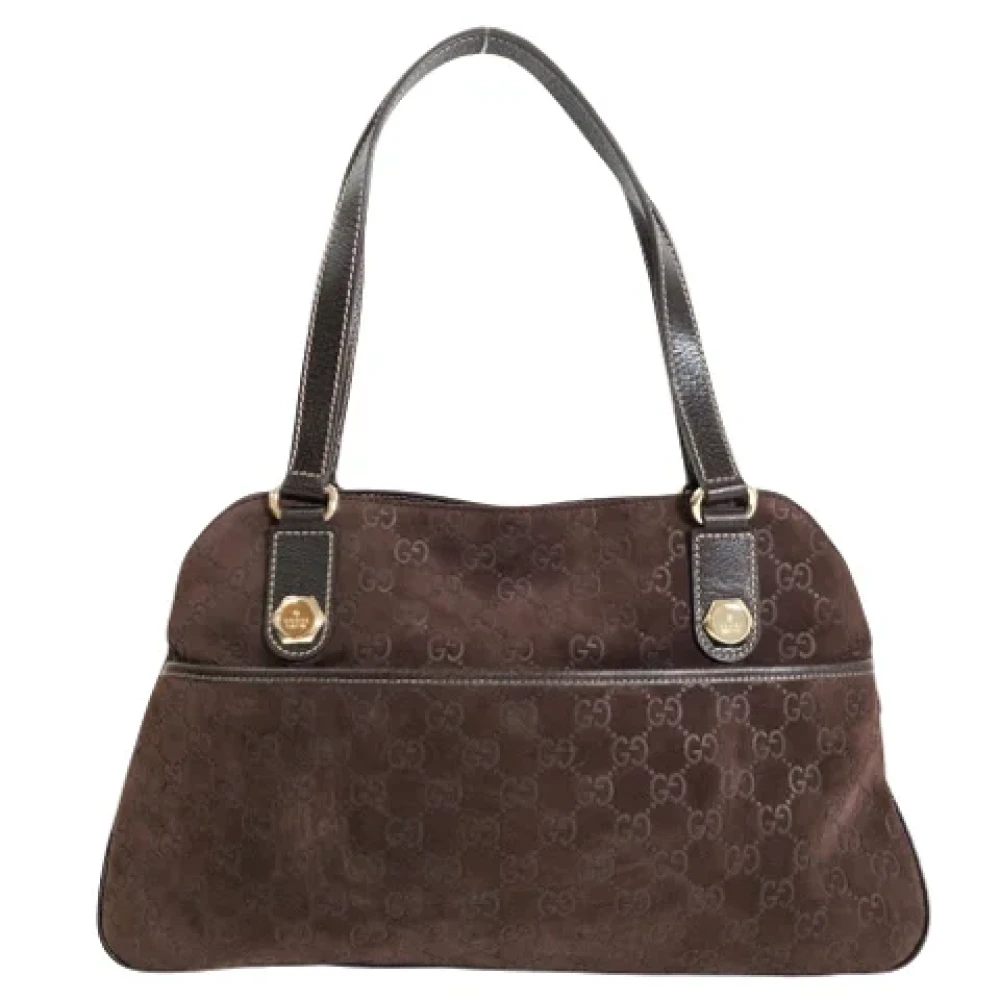 Gucci Vintage Pre-owned Suede gucci-bags Brown Dames